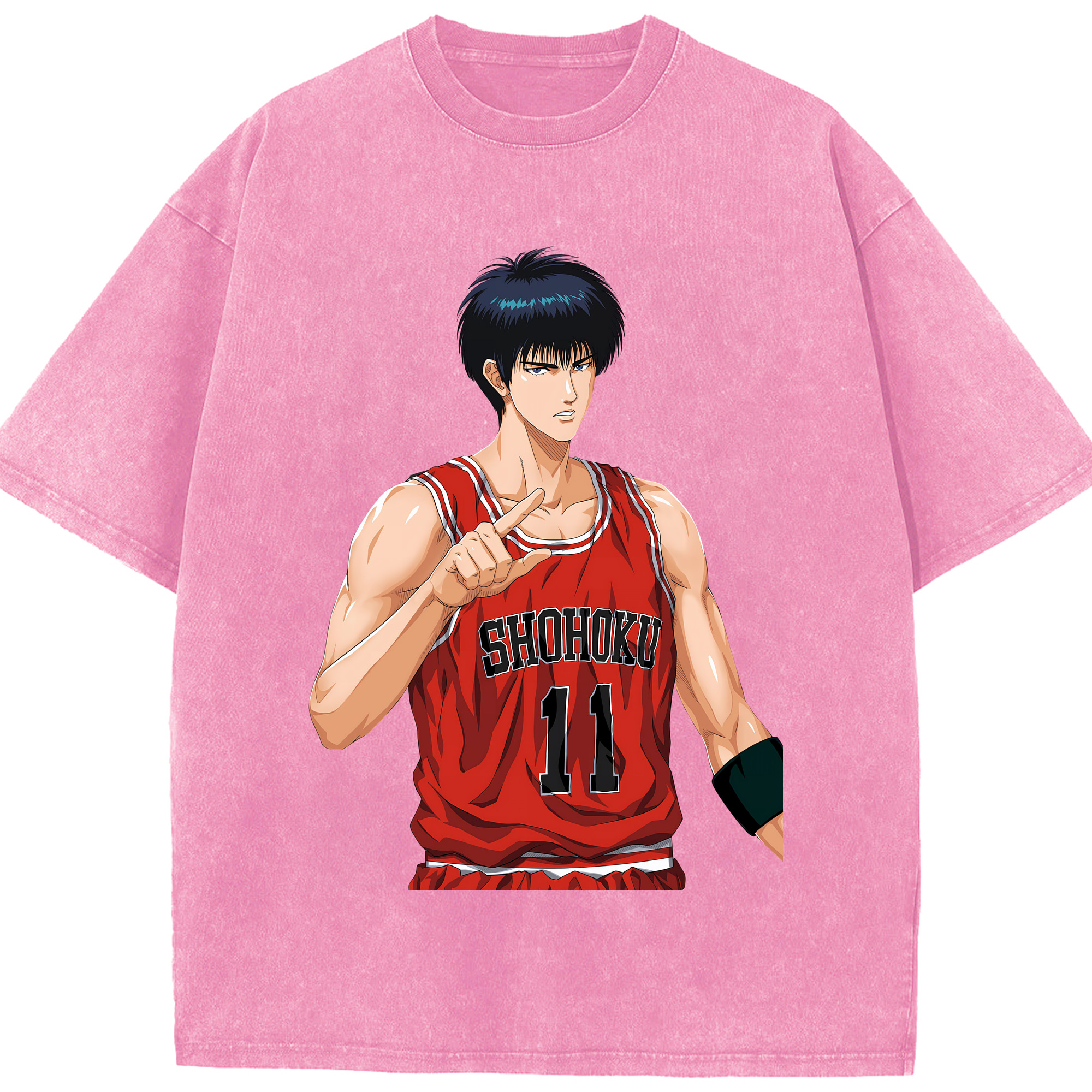 （画像用） SLAM DUNK／スラムダンク 綿100% ヴィンテージ風 半袖Tシャツ（フロントプリント）